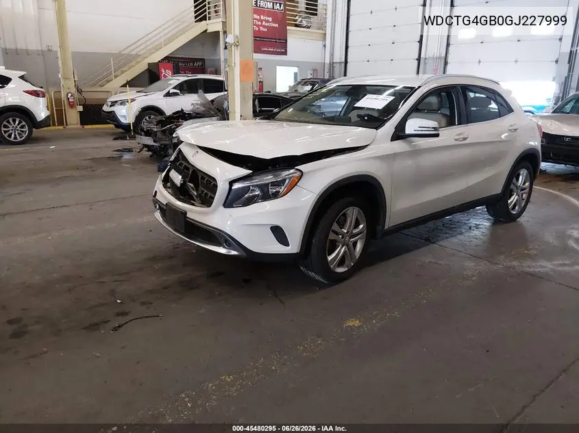 2016 Mercedes-Benz Gla 250 4Matic VIN: WDCTG4GB0GJ227999 Lot: 45480295