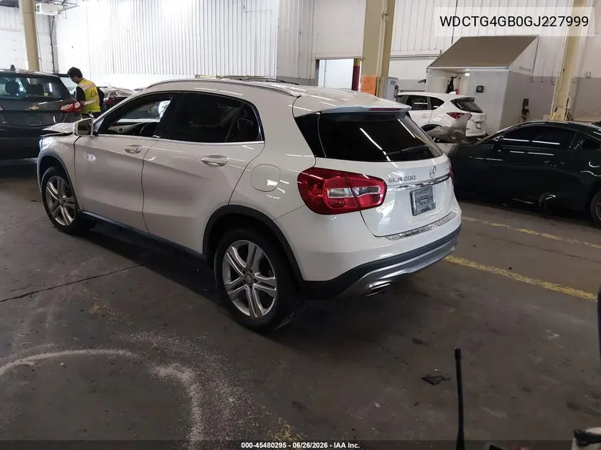 2016 Mercedes-Benz Gla 250 4Matic VIN: WDCTG4GB0GJ227999 Lot: 45480295