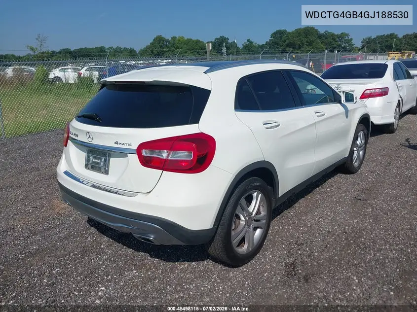 2016 Mercedes-Benz Gla 250 4Matic VIN: WDCTG4GB4GJ188530 Lot: 45498115