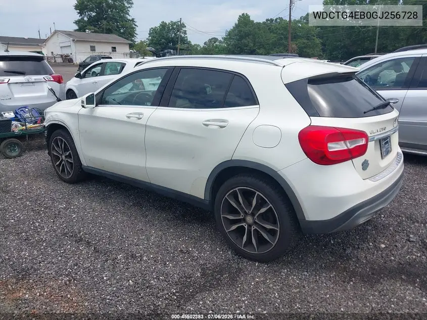 2016 Mercedes-Benz Gla 250 VIN: WDCTG4EB0GJ256728 Lot: 45502383