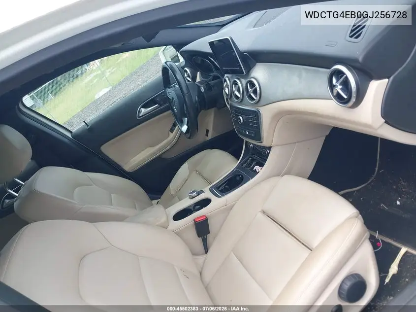 2016 Mercedes-Benz Gla 250 VIN: WDCTG4EB0GJ256728 Lot: 45502383