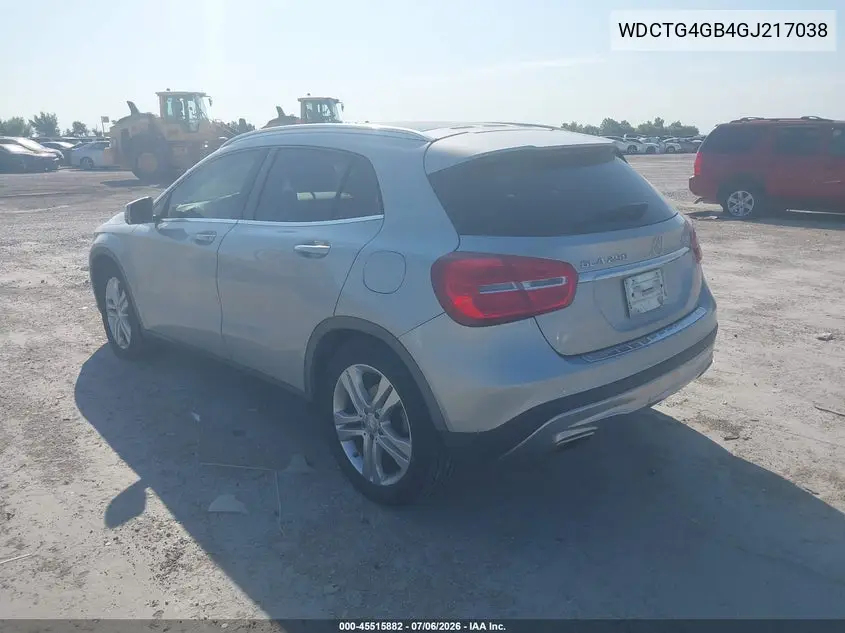 2016 Mercedes-Benz Gla 250 4Matic VIN: WDCTG4GB4GJ217038 Lot: 45515882