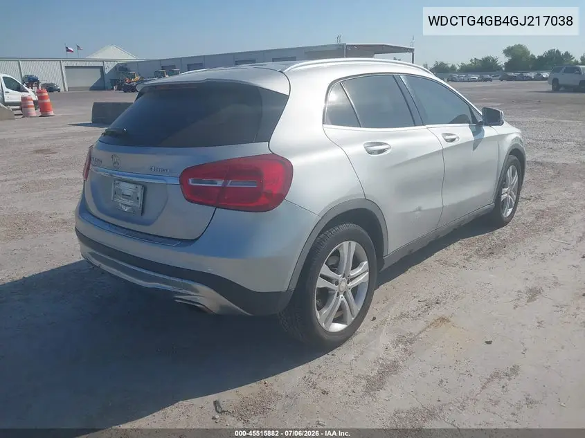 2016 Mercedes-Benz Gla 250 4Matic VIN: WDCTG4GB4GJ217038 Lot: 45515882