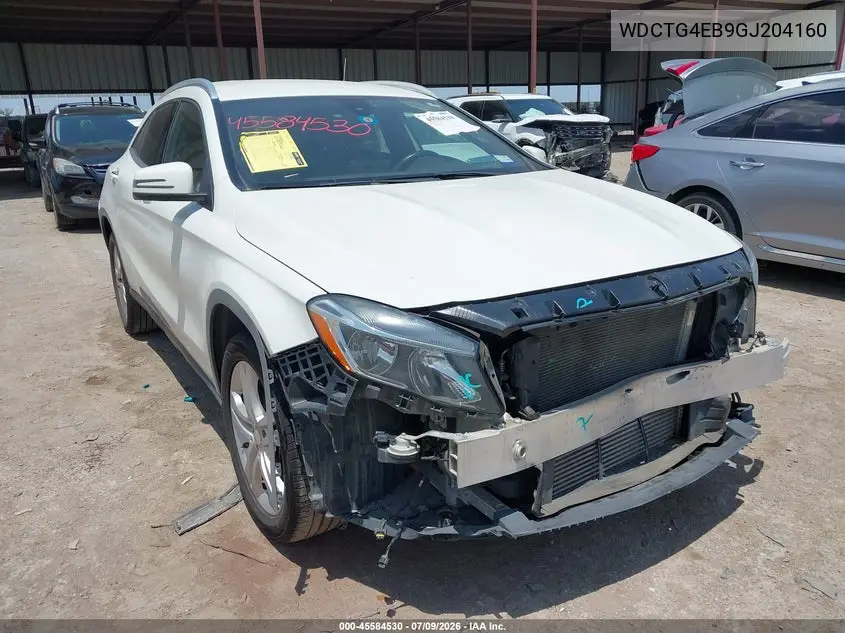 2016 Mercedes-Benz Gla 250 VIN: WDCTG4EB9GJ204160 Lot: 45584530