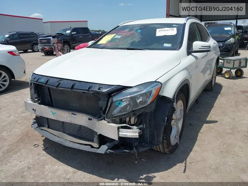 2016 Mercedes-Benz Gla 250 VIN: WDCTG4EB9GJ204160 Lot: 45584530