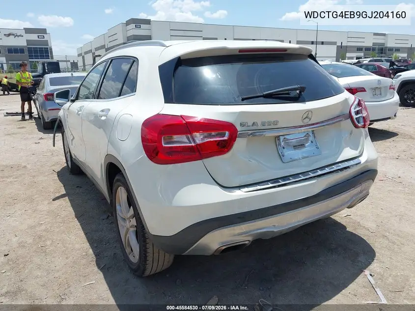 2016 Mercedes-Benz Gla 250 VIN: WDCTG4EB9GJ204160 Lot: 45584530