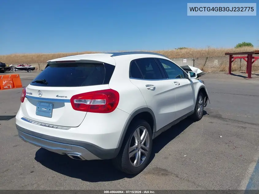 2016 Mercedes-Benz Gla 250 4Matic VIN: WDCTG4GB3GJ232775 Lot: 45644864