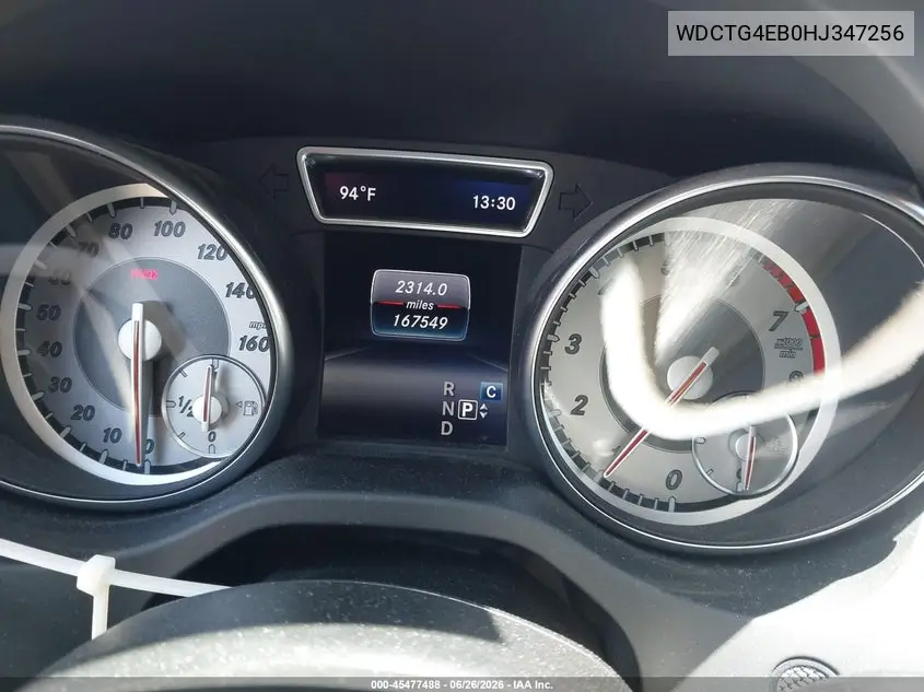 2017 Mercedes-Benz Gla 250 VIN: WDCTG4EB0HJ347256 Lot: 45477488
