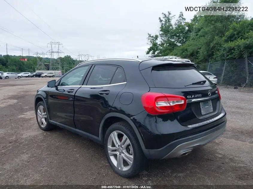 2017 Mercedes-Benz Gla 250 4Matic VIN: WDCTG4GB4HJ298222 Lot: 45577048