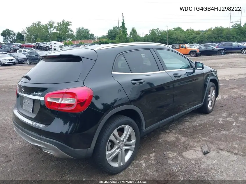 2017 Mercedes-Benz Gla 250 4Matic VIN: WDCTG4GB4HJ298222 Lot: 45577048