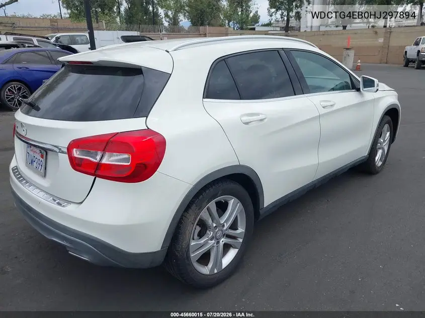 2017 Mercedes-Benz Gla 250 VIN: WDCTG4EB0HJ297894 Lot: 45660015
