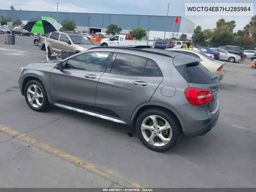2017 Mercedes-Benz Gla 250 VIN: WDCTG4EB7HJ285984 Lot: 45673811