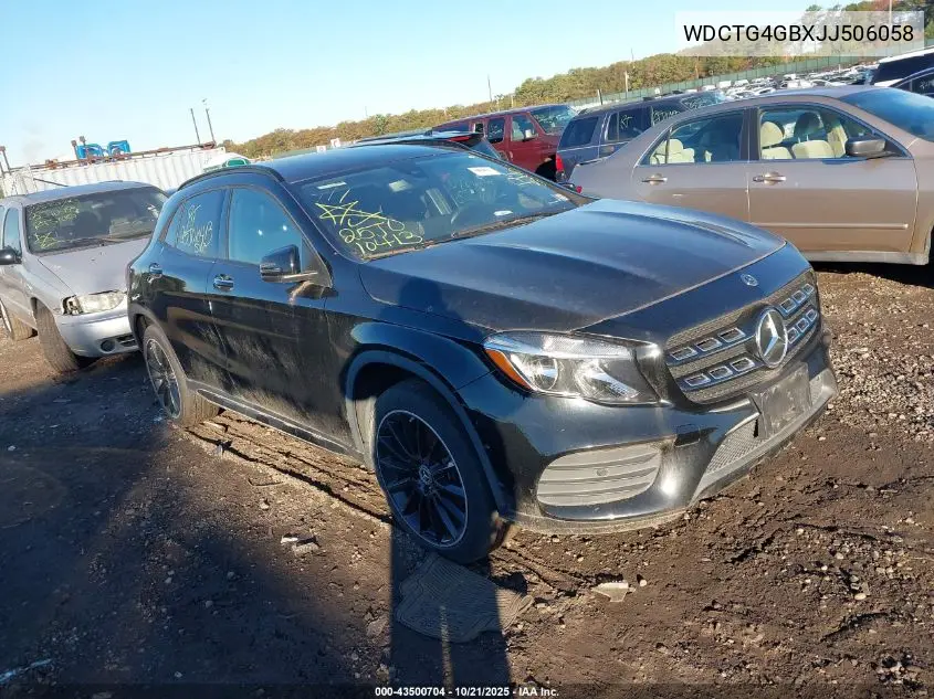 WDCTG4GBXJJ506058 2018 Mercedes-Benz Gla 250 4Matic