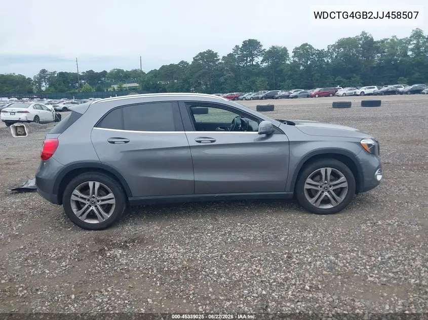 2018 Mercedes-Benz Gla 250 4Matic VIN: WDCTG4GB2JJ458507 Lot: 45339025