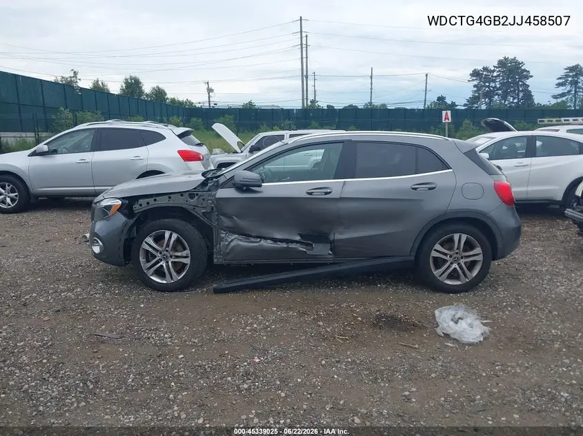 2018 Mercedes-Benz Gla 250 4Matic VIN: WDCTG4GB2JJ458507 Lot: 45339025