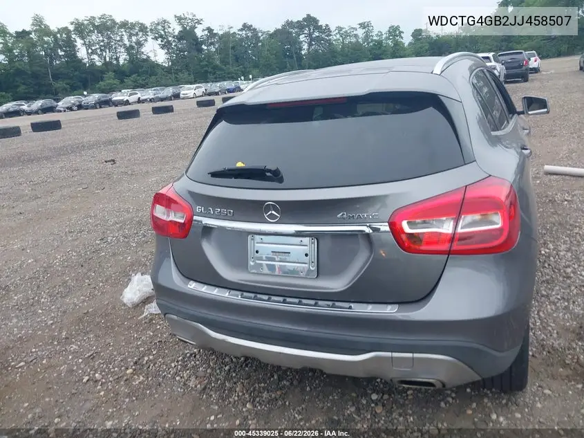 2018 Mercedes-Benz Gla 250 4Matic VIN: WDCTG4GB2JJ458507 Lot: 45339025