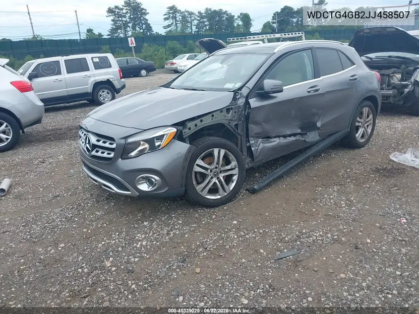 2018 Mercedes-Benz Gla 250 4Matic VIN: WDCTG4GB2JJ458507 Lot: 45339025