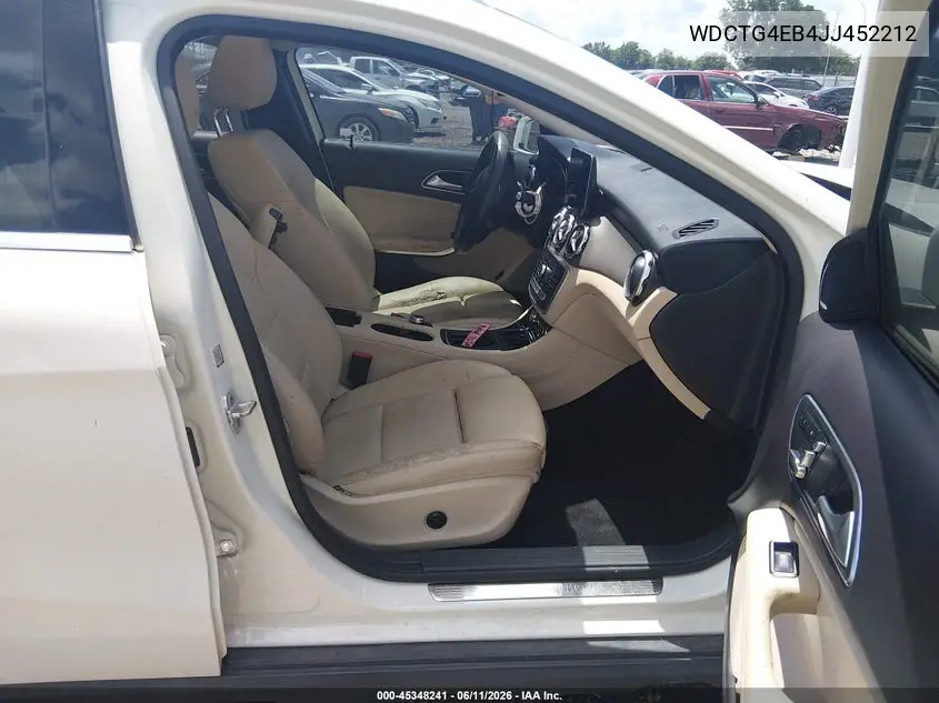 2018 Mercedes-Benz Gla 250 VIN: WDCTG4EB4JJ452212 Lot: 45348241