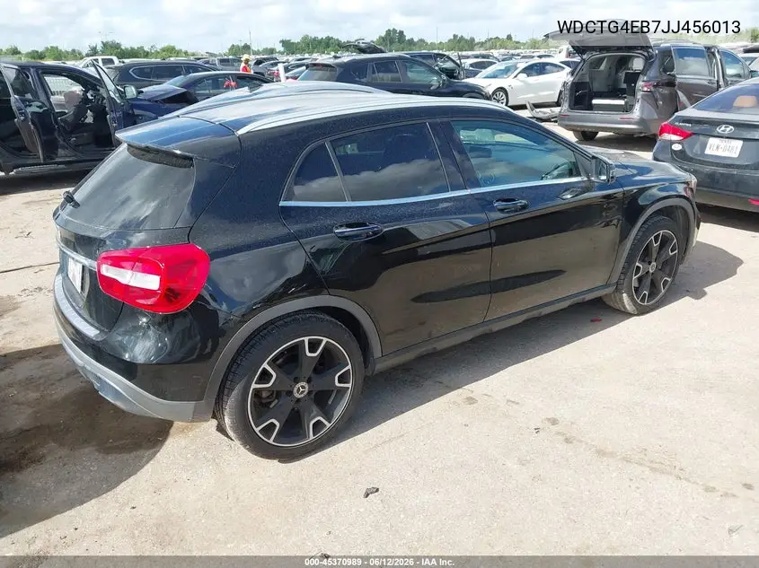 2018 Mercedes-Benz Gla 250 VIN: WDCTG4EB7JJ456013 Lot: 45370989