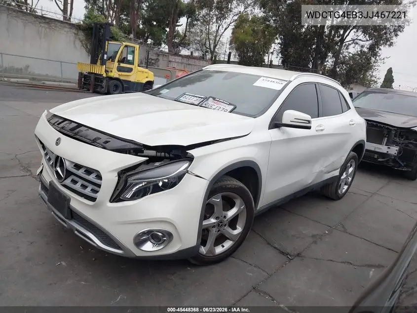 2018 Mercedes-Benz Gla 250 VIN: WDCTG4EB3JJ467221 Lot: 45448368