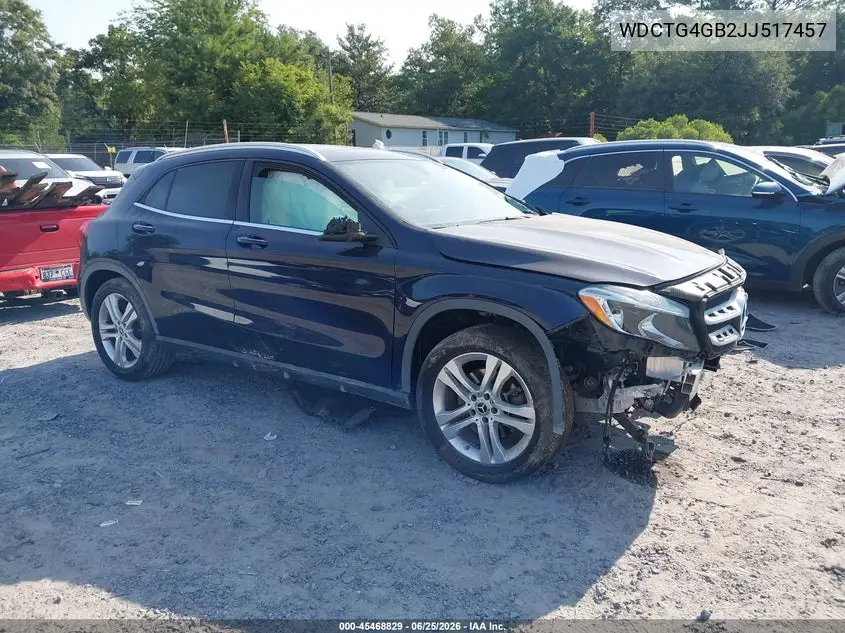2018 Mercedes-Benz Gla 250 4Matic VIN: WDCTG4GB2JJ517457 Lot: 45468829