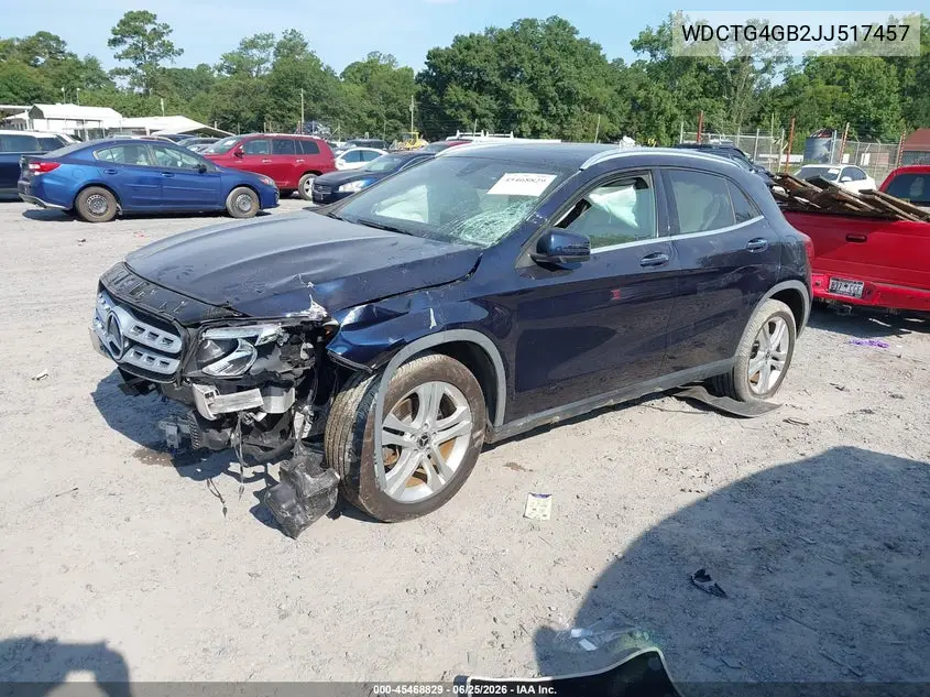 2018 Mercedes-Benz Gla 250 4Matic VIN: WDCTG4GB2JJ517457 Lot: 45468829