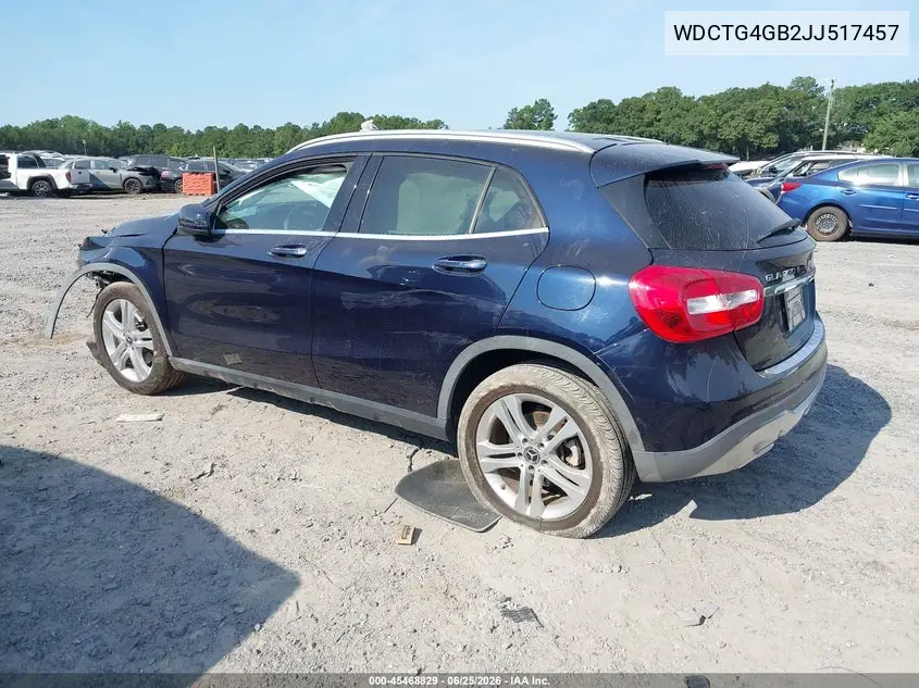 2018 Mercedes-Benz Gla 250 4Matic VIN: WDCTG4GB2JJ517457 Lot: 45468829