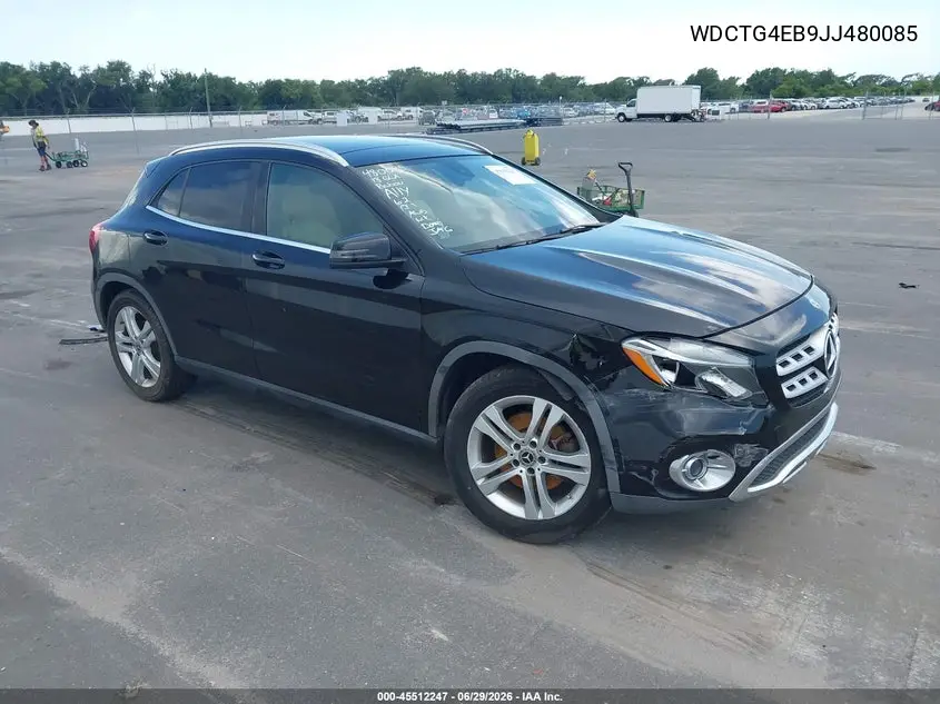 2018 Mercedes-Benz Gla 250 VIN: WDCTG4EB9JJ480085 Lot: 45512247