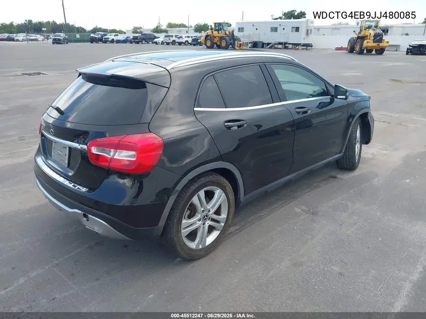 2018 Mercedes-Benz Gla 250 VIN: WDCTG4EB9JJ480085 Lot: 45512247