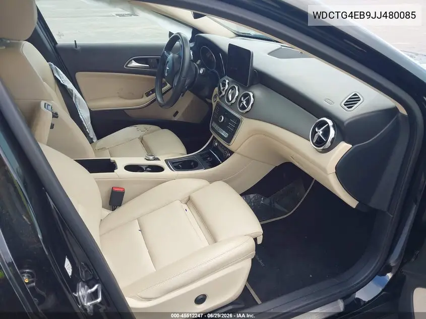 2018 Mercedes-Benz Gla 250 VIN: WDCTG4EB9JJ480085 Lot: 45512247
