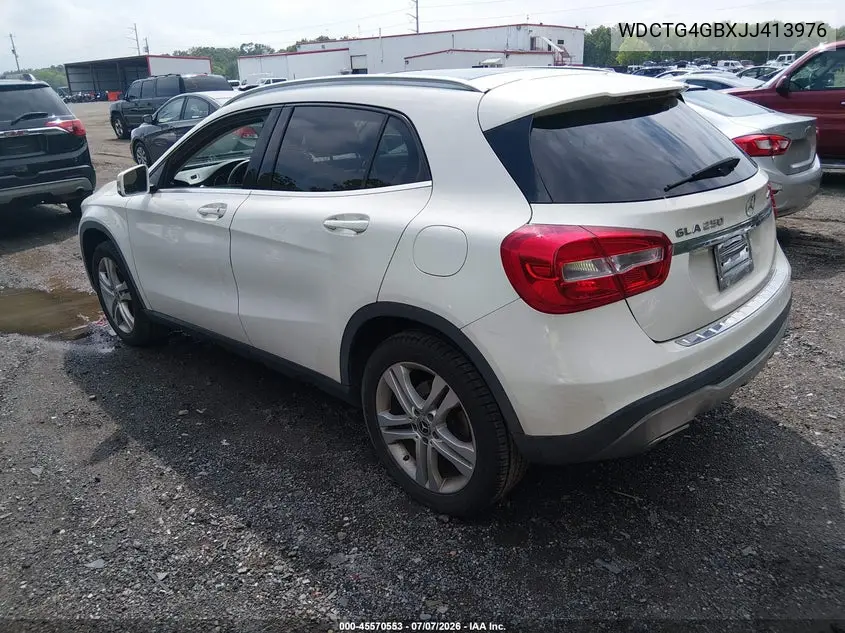 2018 Mercedes-Benz Gla 250 4Matic VIN: WDCTG4GBXJJ413976 Lot: 45570553