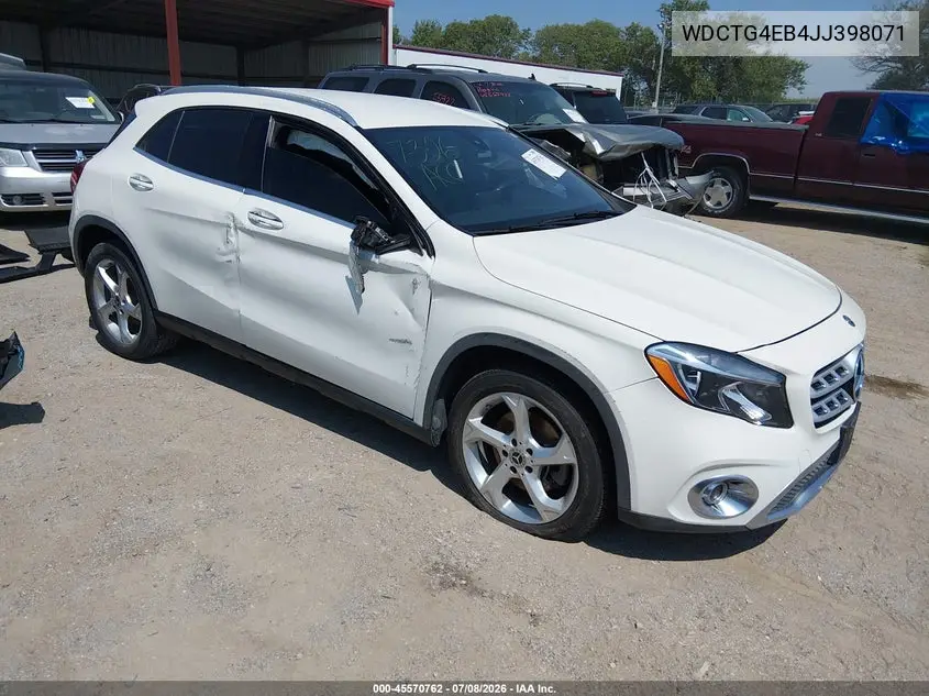2018 Mercedes-Benz Gla 250 VIN: WDCTG4EB4JJ398071 Lot: 45570762