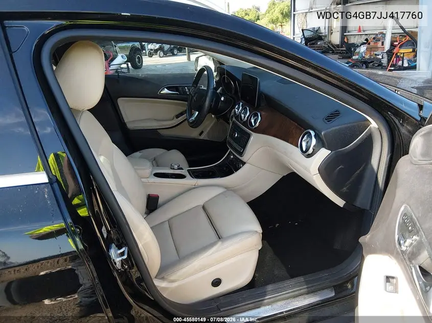 2018 Mercedes-Benz Gla 250 4Matic VIN: WDCTG4GB7JJ417760 Lot: 45580149