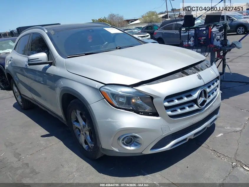 2018 Mercedes-Benz Gla 250 4Matic VIN: WDCTG4GB0JJ427451 Lot: 45644705
