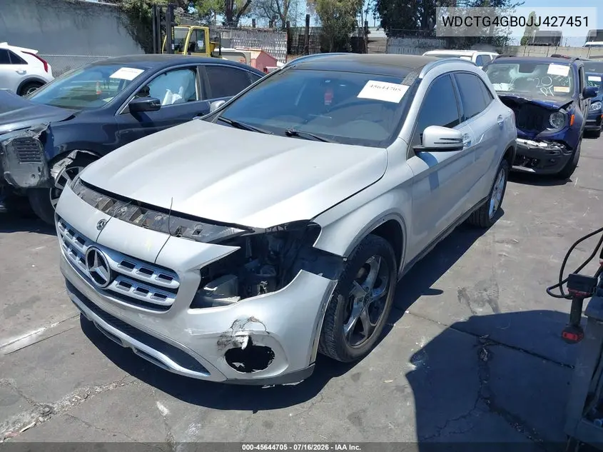 2018 Mercedes-Benz Gla 250 4Matic VIN: WDCTG4GB0JJ427451 Lot: 45644705