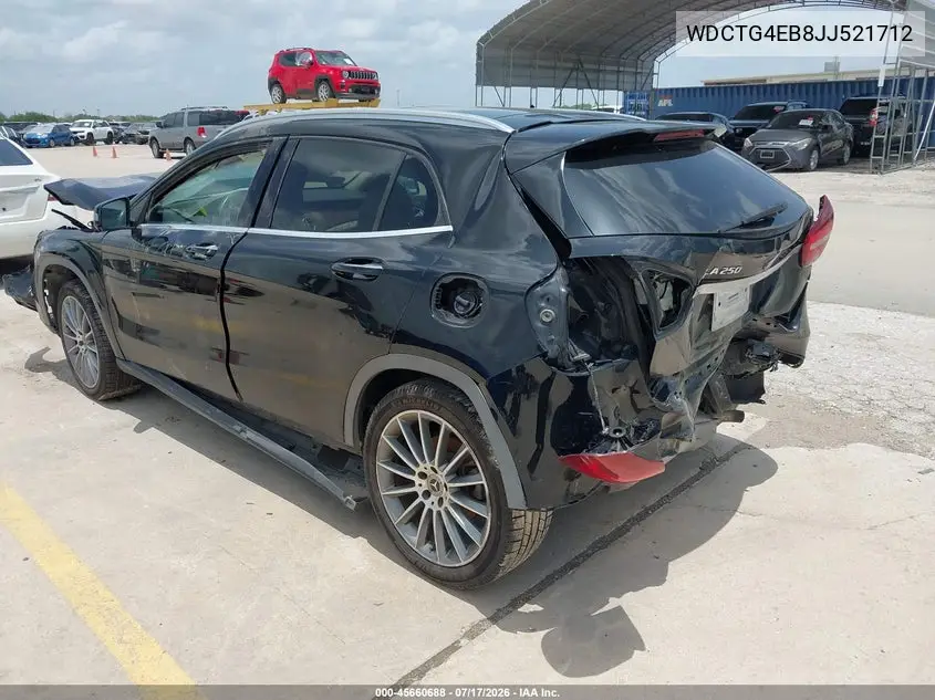 2018 Mercedes-Benz Gla 250 VIN: WDCTG4EB8JJ521712 Lot: 45660688