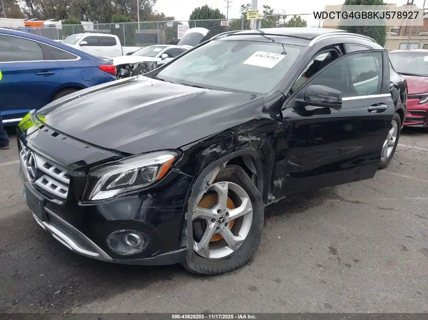 WDCTG4GB8KJ578927 2019 Mercedes-Benz Gla 250 4Matic