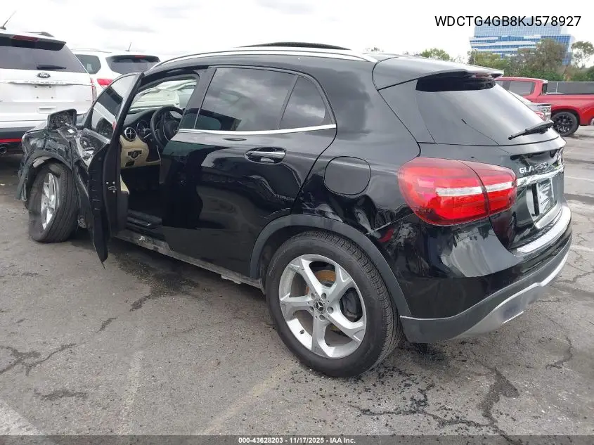 WDCTG4GB8KJ578927 2019 Mercedes-Benz Gla 250 4Matic
