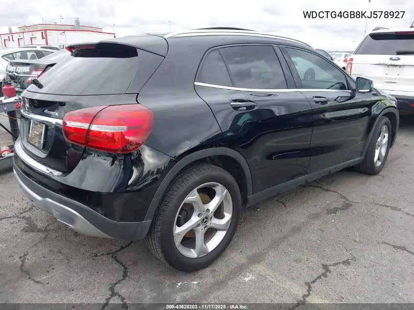 WDCTG4GB8KJ578927 2019 Mercedes-Benz Gla 250 4Matic