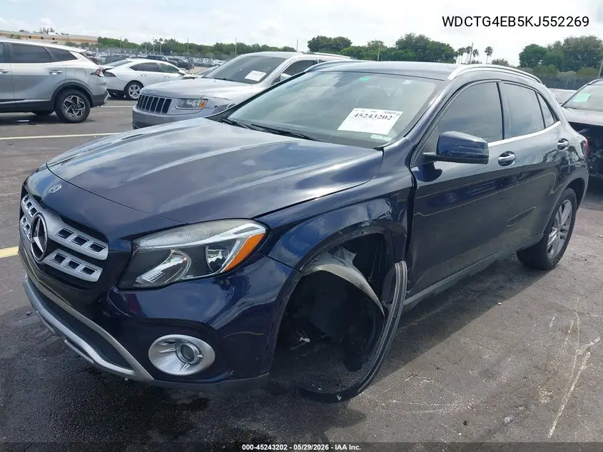 2019 Mercedes-Benz Gla 250 VIN: WDCTG4EB5KJ552269 Lot: 45243202