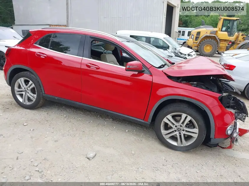 2019 Mercedes-Benz Gla 250 4Matic VIN: WDCTG4GB3KU008574 Lot: 45406777