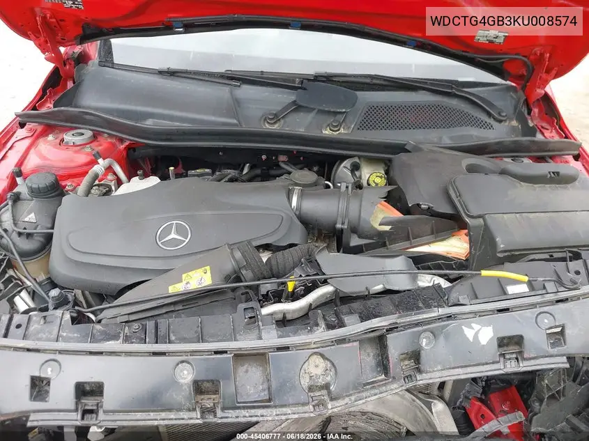 2019 Mercedes-Benz Gla 250 4Matic VIN: WDCTG4GB3KU008574 Lot: 45406777