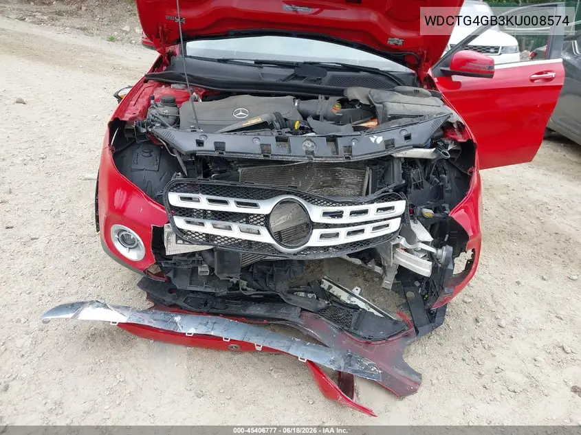 2019 Mercedes-Benz Gla 250 4Matic VIN: WDCTG4GB3KU008574 Lot: 45406777