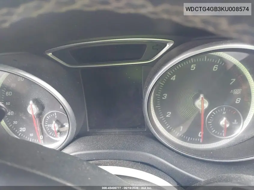 2019 Mercedes-Benz Gla 250 4Matic VIN: WDCTG4GB3KU008574 Lot: 45406777