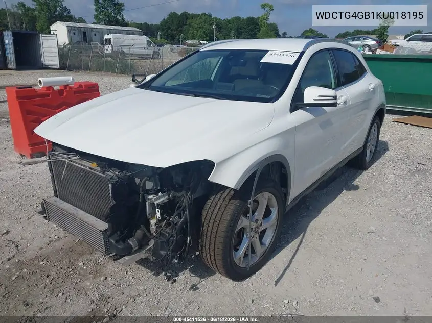 2019 Mercedes-Benz Gla 250 4Matic VIN: WDCTG4GB1KU018195 Lot: 45411536