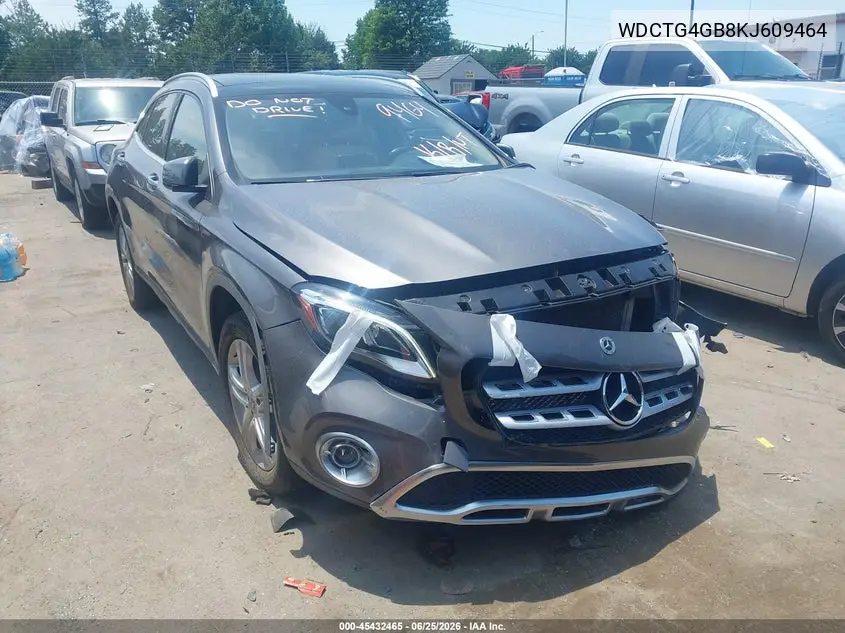 2019 Mercedes-Benz Gla 250 4Matic VIN: WDCTG4GB8KJ609464 Lot: 45432465