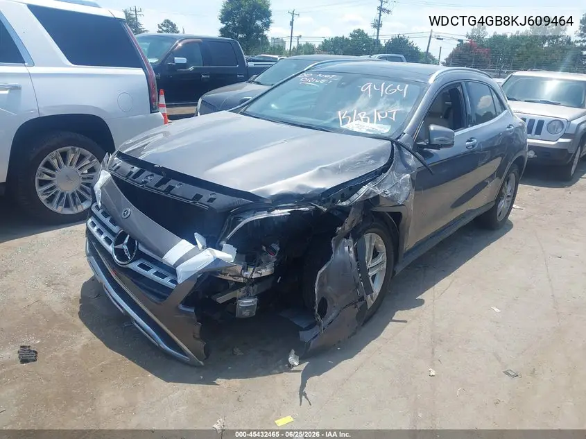 2019 Mercedes-Benz Gla 250 4Matic VIN: WDCTG4GB8KJ609464 Lot: 45432465