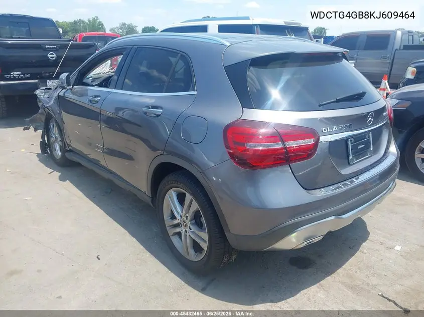 2019 Mercedes-Benz Gla 250 4Matic VIN: WDCTG4GB8KJ609464 Lot: 45432465