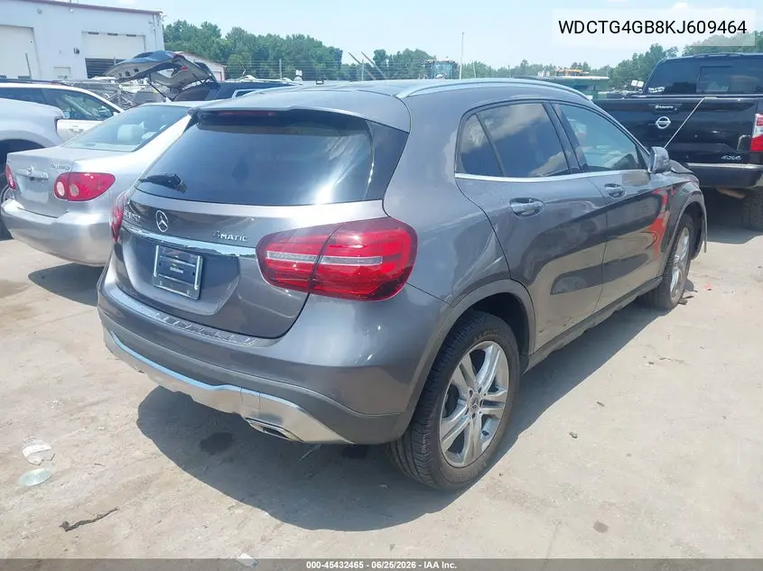 2019 Mercedes-Benz Gla 250 4Matic VIN: WDCTG4GB8KJ609464 Lot: 45432465