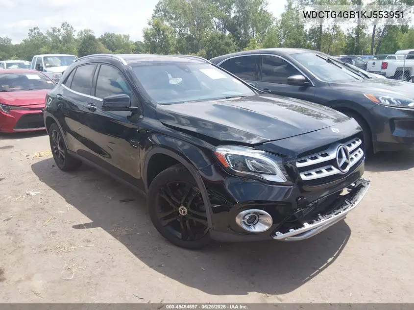 2019 Mercedes-Benz Gla 250 4Matic VIN: WDCTG4GB1KJ553951 Lot: 45454697